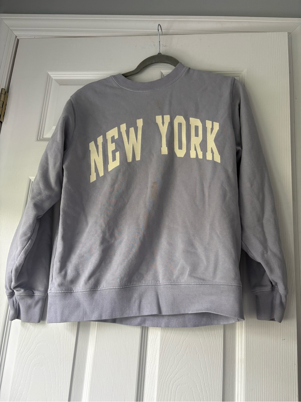 Brandy Melville Lavender Crewneck Sweatshirt with Black Label